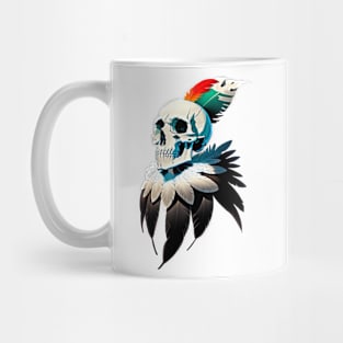 skull with feathers Mug